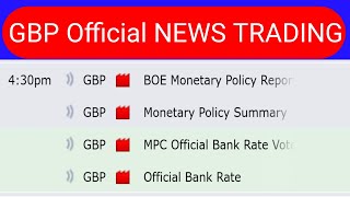 GBP Official Bank RateForex News Trading [upl. by Ariad489]