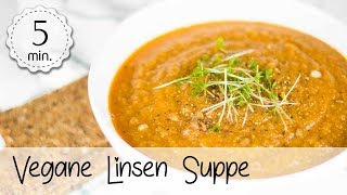 Vegane Linsensuppe selber machen  Einfaches Linsen Suppen Rezept  Vegane Suppe  Vegane Rezepte [upl. by Eerdua550]