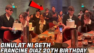 Francine Diaz NaSHOCK Di Niya Alam nasa LIKOD Niya si Seth Fedelin Para Supresahin ng Bday Cake [upl. by Noeled]