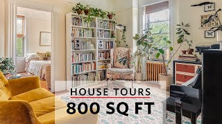 House Tours A Couples 800 Sq Ft Apartment in Brooklyn New York [upl. by Charlot506]