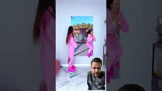 Amazing new 3D wallpaper wall painting dance funny comedy shuffle katebrush loop 3danimation [upl. by Daisey]