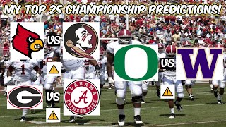 MY CFB CHAMPIONSHIP PREDICTIONS [upl. by Ardnaeel]