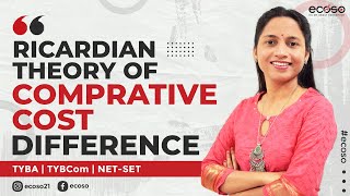 Ricardian Theory Of Comparative Cost Difference  Comparative Cost Advantage [upl. by Iand]