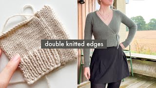 double knitted edge  button band tutorial for the robinson wrap cardigan [upl. by Rollo]