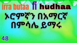 Irra butaa fi hudhaaLearn Afan Oromo in Amharicኦሮምኛን በአማርኛ ይማሩbarnoota afanoromo fikremartube [upl. by Elsbeth347]