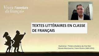 MICHEL BOIRON LITTERATURE EN CLASSE DE FRANCAIS [upl. by Oirramed]