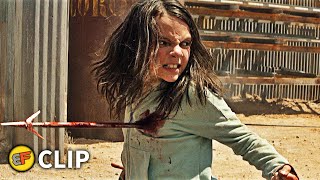 Laura vs Reavers  Fight Scene  Logan 2017 Movie Clip HD 4K [upl. by Notsehc803]