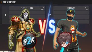 B2K VS RUOK FF  BORN2KILL VS RUOK 1V1 MOST AWAITED ROOM IN THE WORLD [upl. by Elbert819]