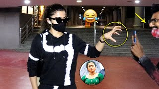 Rashmika Mandanna SUPER FUN With Photographer  Airport  Rashmika Latest Video  Filmylooks [upl. by Ardnuassak]