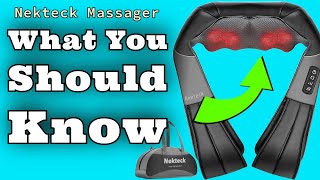 Nekteck Shiatsu Neck and Back Massager with Soothing Heat Electric Deep Tissue 3D Kneading Massage [upl. by Becker]