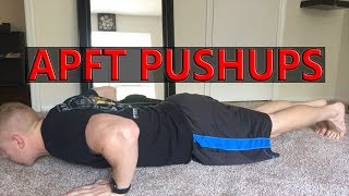 Pushup Tips  ARMY APFT Pushups PROPER FORM for Basic Training [upl. by Rehpotsirh]