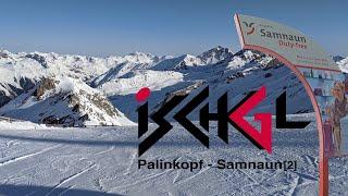 Skiing in Ischgl  Palinkopf Austria to Samnaun Dorf Switzerland  GoPro HERO9 Part 2 [upl. by Shimberg513]