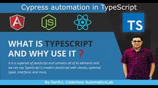 CypressTypeScriptPart 1 What is TypeScript Why do we need TypeScript in Cypress automation [upl. by Aryek]