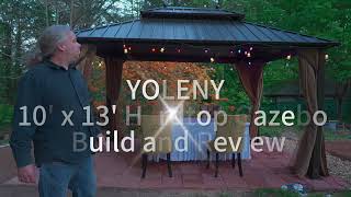 REVIEW—YOLENY 10 X 13 Galvanized Steel Gazebo [upl. by Norma]