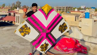 World biggest kite uari 😮kite hath sy toot kr chali gye 🥺 basant manai aj♥️ [upl. by Yrrem]