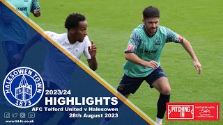 HIGHLIGHTS  AFC Telford United 00 Halesowen 280823 [upl. by Nagard193]