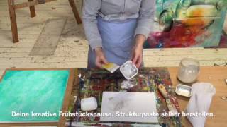 Strukturpaste selber herstellen acrylmalerei für Anfänger Tutorial painting [upl. by Tdnerb]