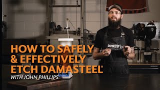 How to Safely amp Effectively Etch Damasteel®  3 different results [upl. by Attennaej485]