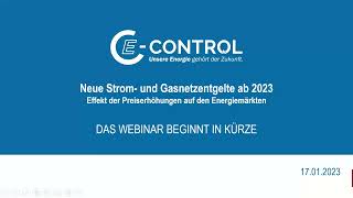 EControl Webinar quotNeue Strom und Gasnetzentgelte ab 2023quot [upl. by Sewel]