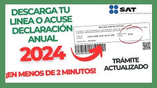 Descargar DECLARACIÓN ANUAL  Descarga LINEA de PAGO ACUSE e INFORMACIÓN [upl. by Ruffi]