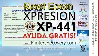 Reset XP441 Epson Ayuda Gratis [upl. by Nosnehpets]