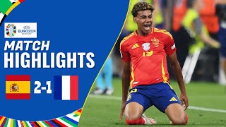 Spain vs France  21  Highlights  UEFA Euro 2024  lamine yamal vs france [upl. by Atnuhs]