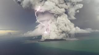 Hunga Volcano Eruption 14 January 2022 548PM Tonga Time [upl. by Vizza]