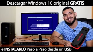 DESCARGAR Windows 10 ORIGINAL y Crear USB Booteable  64 y 32 Bits [upl. by Burt]