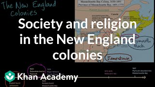 Society and religion in the New England colonies  AP US History  Khan Academy [upl. by Tatman]