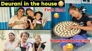 FIRST TIME😳DEURANI MERO GHAR MA🥰 MOMO🥟PARTY GAREYO🥳GHUMAUNA KA LAGE TW😍bebovlog❤️🥀🌎 [upl. by Pleasant606]