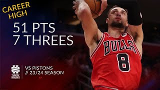 Zach LaVine 51 pts 7 threes vs Pistons 2324 season [upl. by Assirahs]