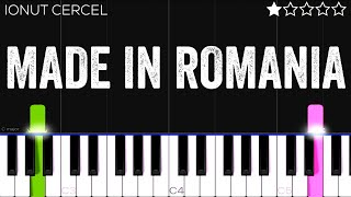 Ionut Cercel  Made in Romania  EASY Piano Tutorial [upl. by Sklar530]