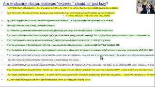 Are endocrine doctor diabetes quotexpertsquot stupid or just lazy [upl. by Genie149]