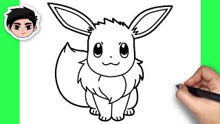 How To Draw Eevee  Pokemon  Easy Tutorial [upl. by Alleram]