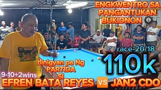 110k binigyan pa Ng PARTIDA si EFREN BATA REYES 🆚 JAN2 CDO RACE1820 PANGANTUCAN BUKIDNON🎱 [upl. by Verne899]