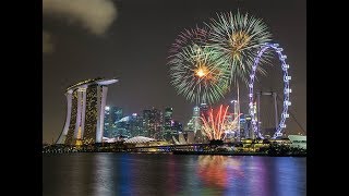 SINGAPORE NEW YEAR 2018 FIREWORKS Spectacular [upl. by Pauletta]