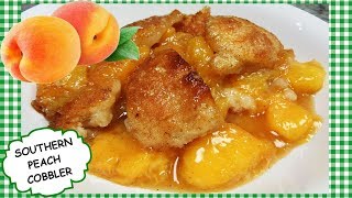 How To Make Homemade Southern PEACH COBBLER From Scratch Recipe [upl. by Nnairrehs]