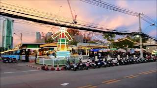 An evening at Jomtien Night Market on Jomtien Beach Pattaya 20200612 [upl. by Ahsyla]