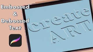 How to Create Embossed and Debossed Text in Procreate Tutorial [upl. by Goles533]