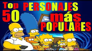 Los 50 PERSONAJES más DIVERTIDOS Y POPULARES de Los Simpson  TOP Verdugo34 [upl. by Misaq]