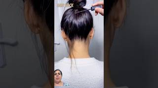 Crazy hair hack shorts viral ytshots trending makeup haircare hair hairstyle beauty [upl. by Gnex407]