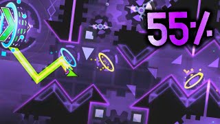 Cybernetic Crescent 55  Progress 2  Geometry Dash [upl. by Riggall]