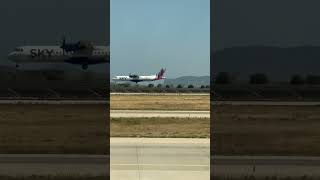 Sky Express ATR 72600 lands at Athens Eleftherios Venizelos Airport from Mykonos Taken by my dad [upl. by Nymsaj]