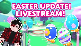 🐣Its EASTER TIME 🥚Playing The New Minigames amp OPENING EGGY BASKETS 🧺Adopt Me Update Livestream [upl. by Ayotahc]