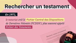 Comment faire une recherche un testament [upl. by Weingartner]