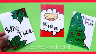 Como fazer CARTÃO de NATAL Fácil  How to make CHRISTMAS CARD  Cartão 3 D ♥ Hellen Chagas [upl. by Ribble348]