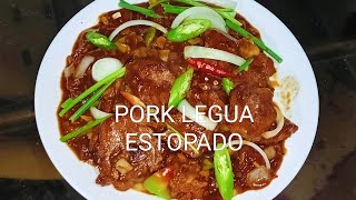 SPICY PORK LENGUA ESTOFADO spicy porklengua asmrcooking foodvlog estofado lawinrecipe [upl. by Nwahsem822]