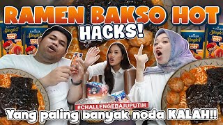 CHALLENGE MUKBANG RAMEN PEDES PAKE BAJU SERBA PUTIH‼️ RAMENHACK TERENAK KALIAN WAJIB COBA [upl. by Myer]