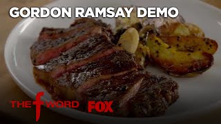 Gordon Ramsay Demonstrates How To Make New York Strip Steak  Season 1 Ep 4  THE F WORD [upl. by Starling]