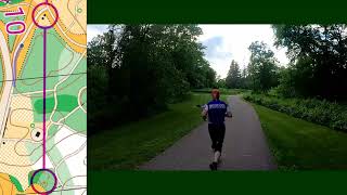 Headcam Orienteering  Como Regional Park MN USA  Short Course  202466 [upl. by Sakul805]